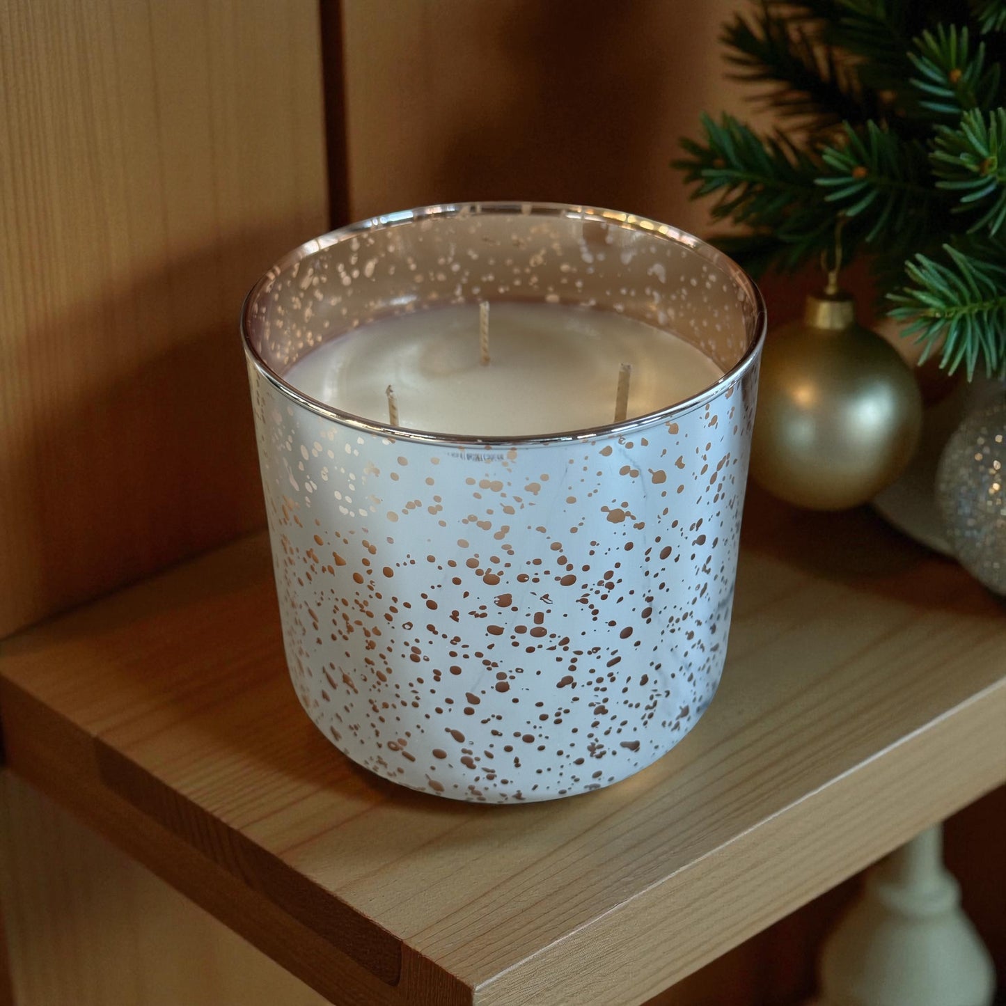 3-Wick Mercury Glass Soy Candle - NEW!